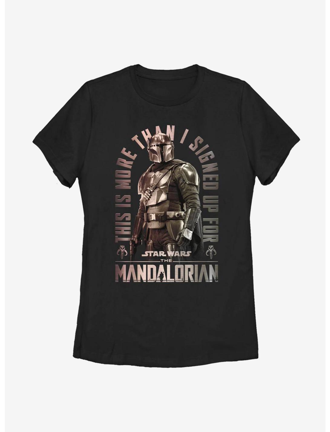 Star Wars The Mandalorian Signed Up Womens T-Shirt, BLACK, hi-res