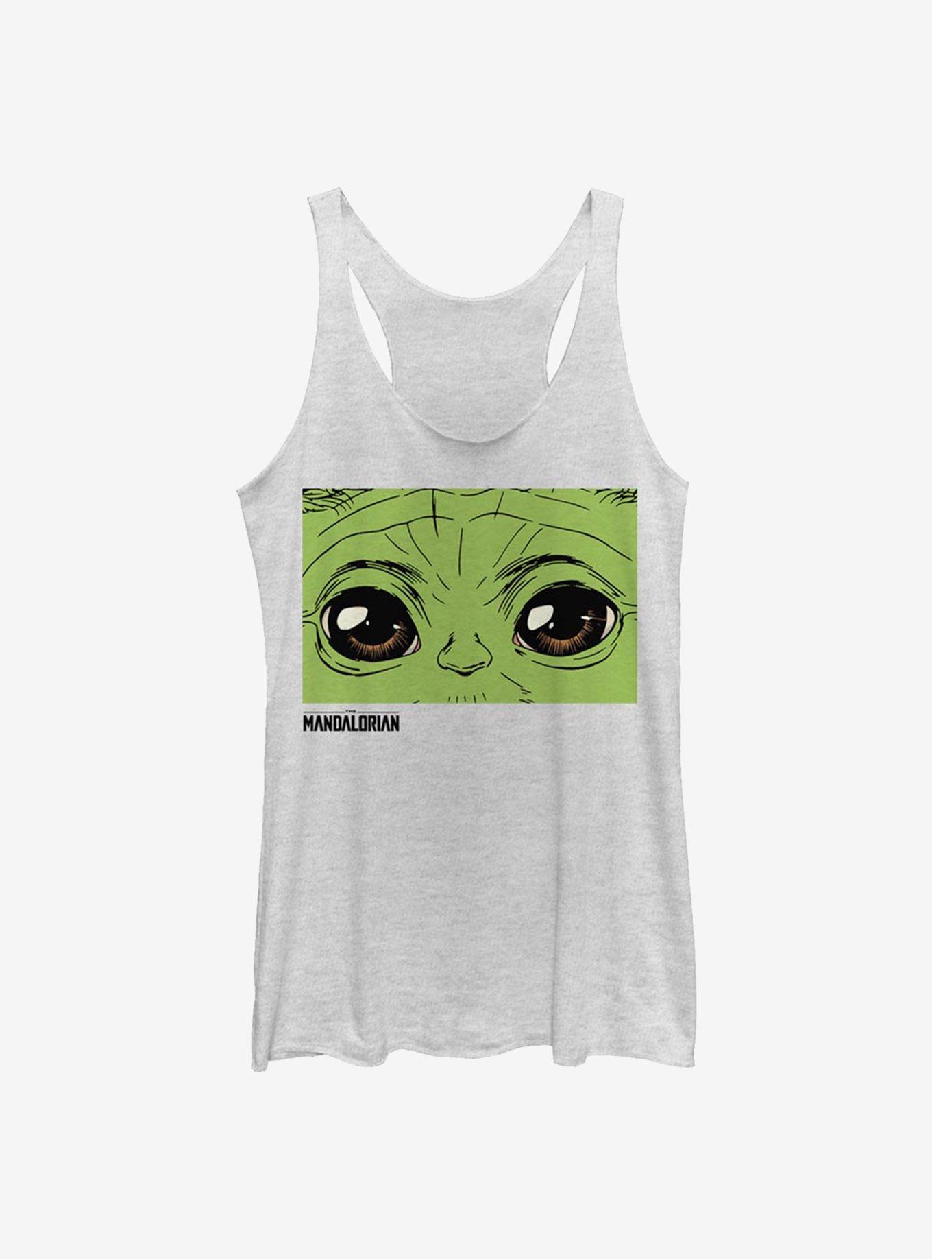 Star Wars The Mandalorian These Eyes Womens Tank Top, WHITE HTR, hi-res view 1