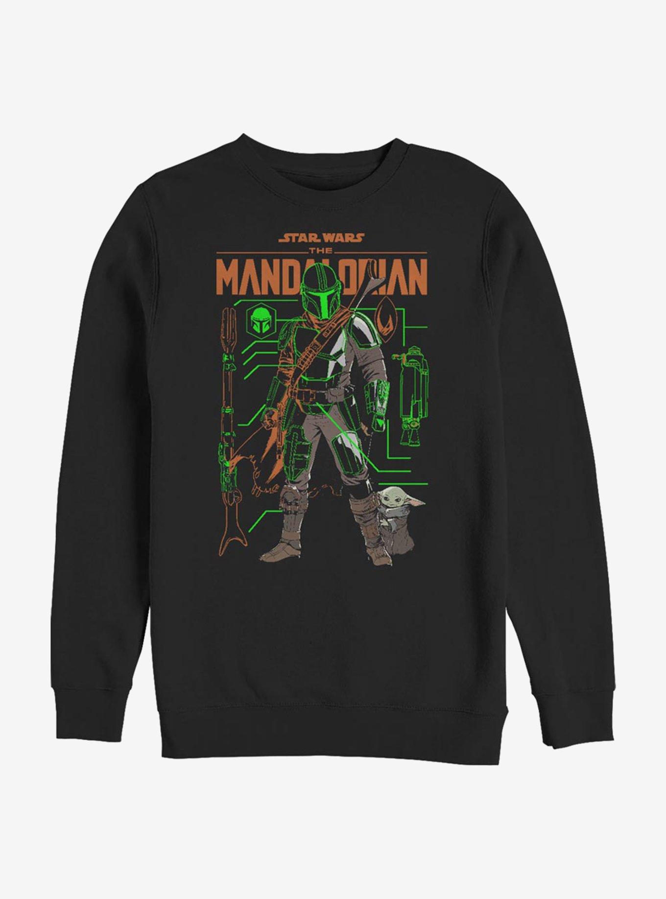 Star Wars The Mandalorian Schemed Up Sweatshirt, BLACK, hi-res