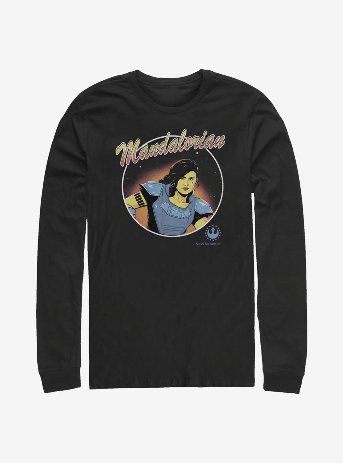 Star Wars The Mandalorian Cara Dune Circle Long-Sleeve T-Shirt, BLACK, hi-res