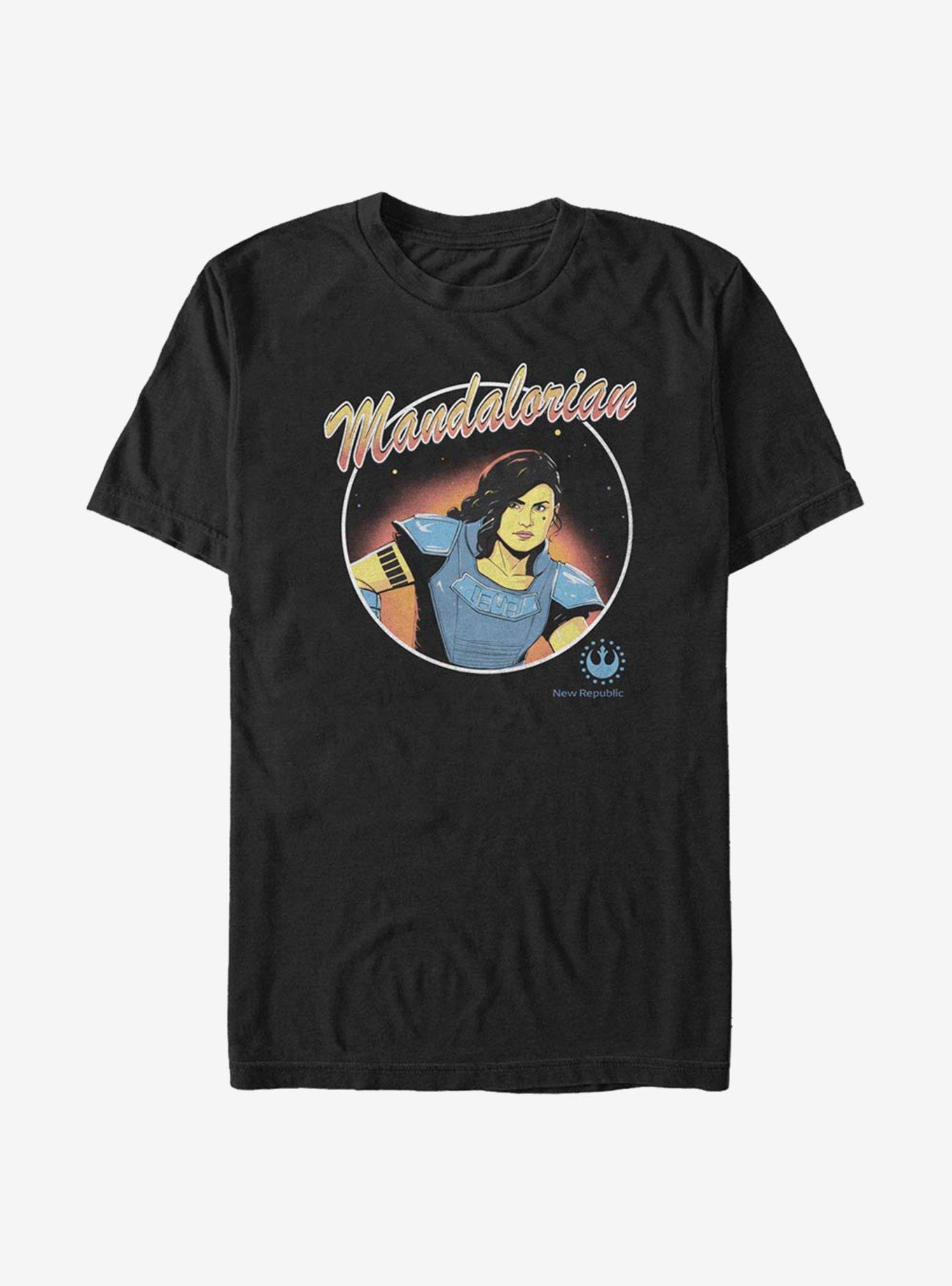 Star Wars The Mandalorian Cara Dune Circle T-Shirt, BLACK, hi-res view 1