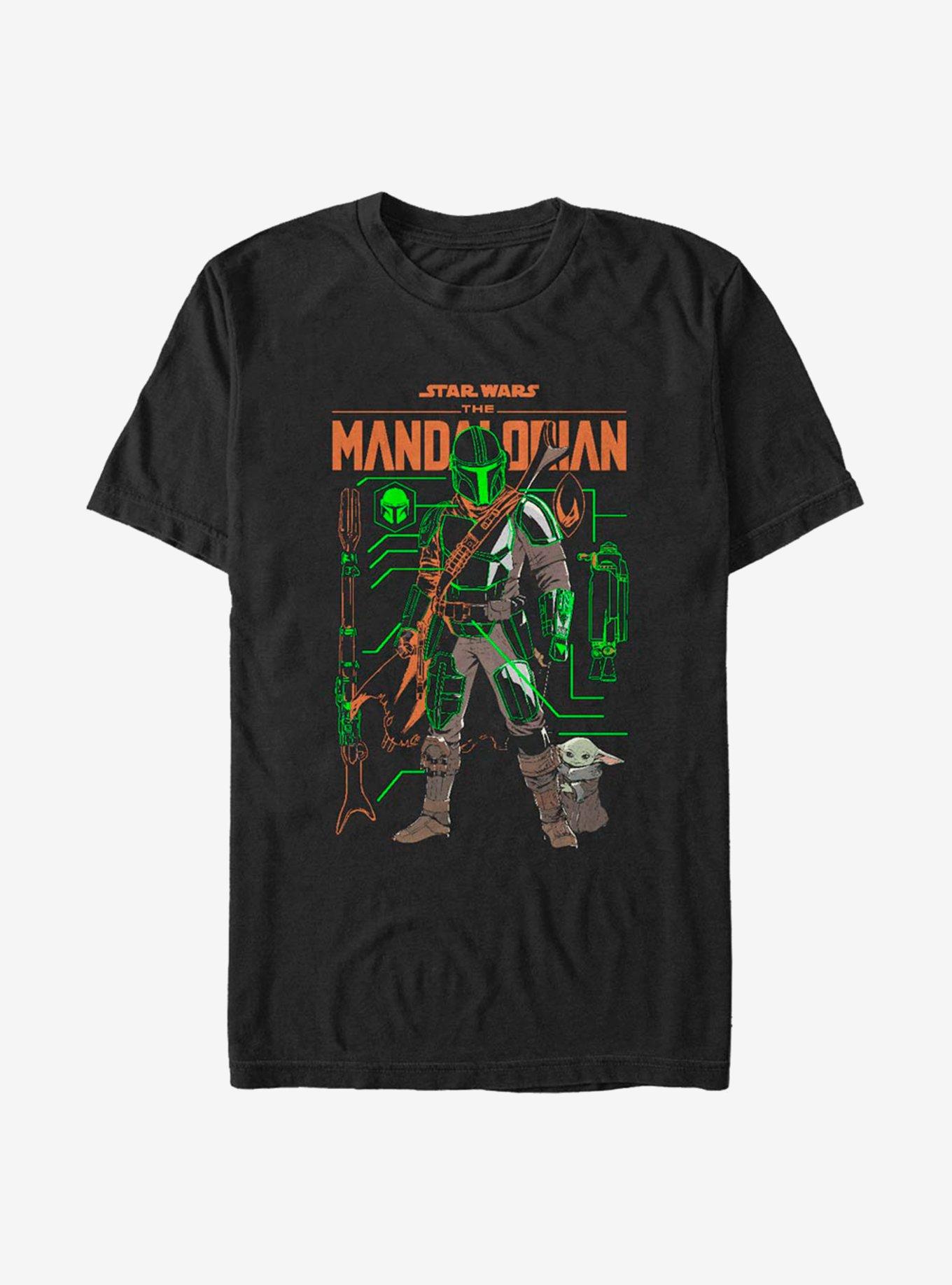Star Wars The Mandalorian Schemed Up T-Shirt, BLACK, hi-res view 1