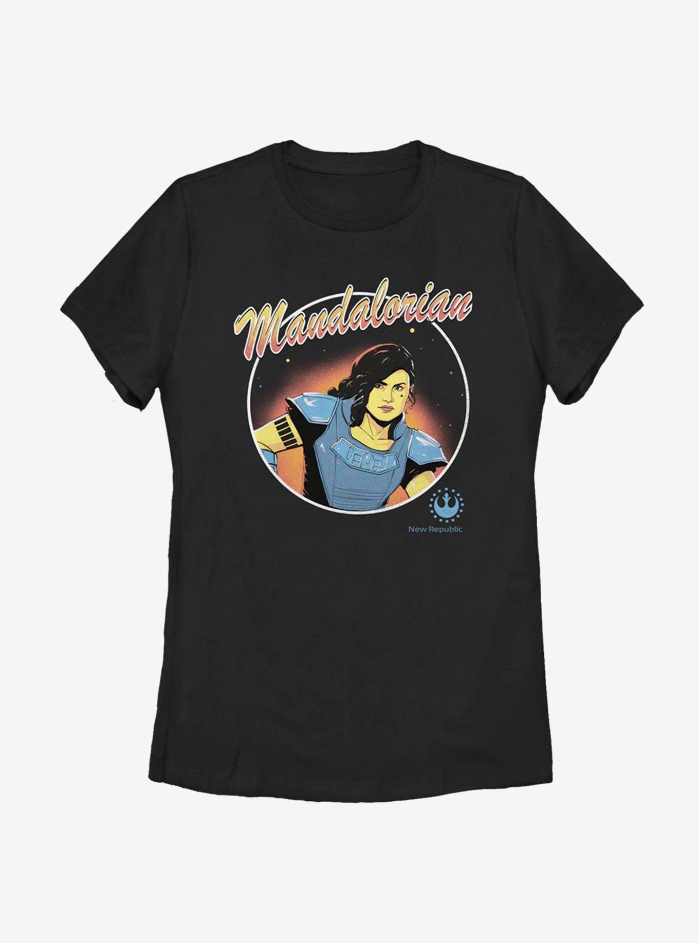 Star Wars The Mandalorian Cara Dune Circle Womens T-Shirt, BLACK, hi-res