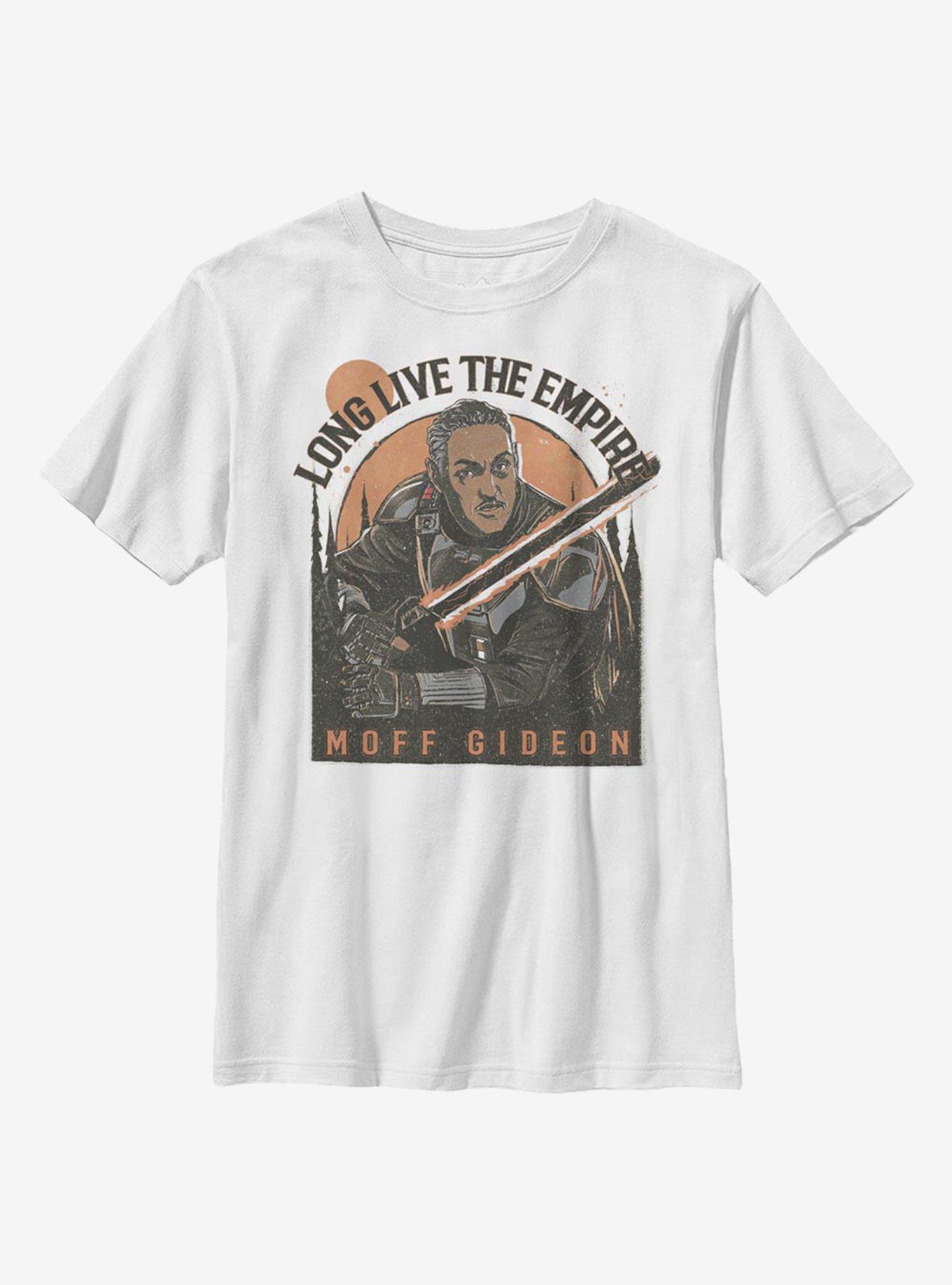 Star Wars The Mandalorian Long Live The Empire Youth T-Shirt, WHITE, hi-res