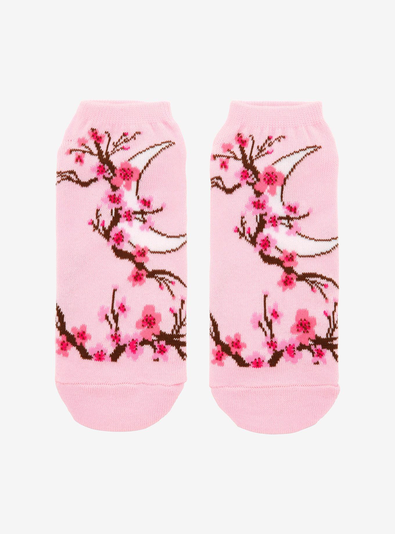 Cherry Blossom Moon No-Show Socks, , hi-res