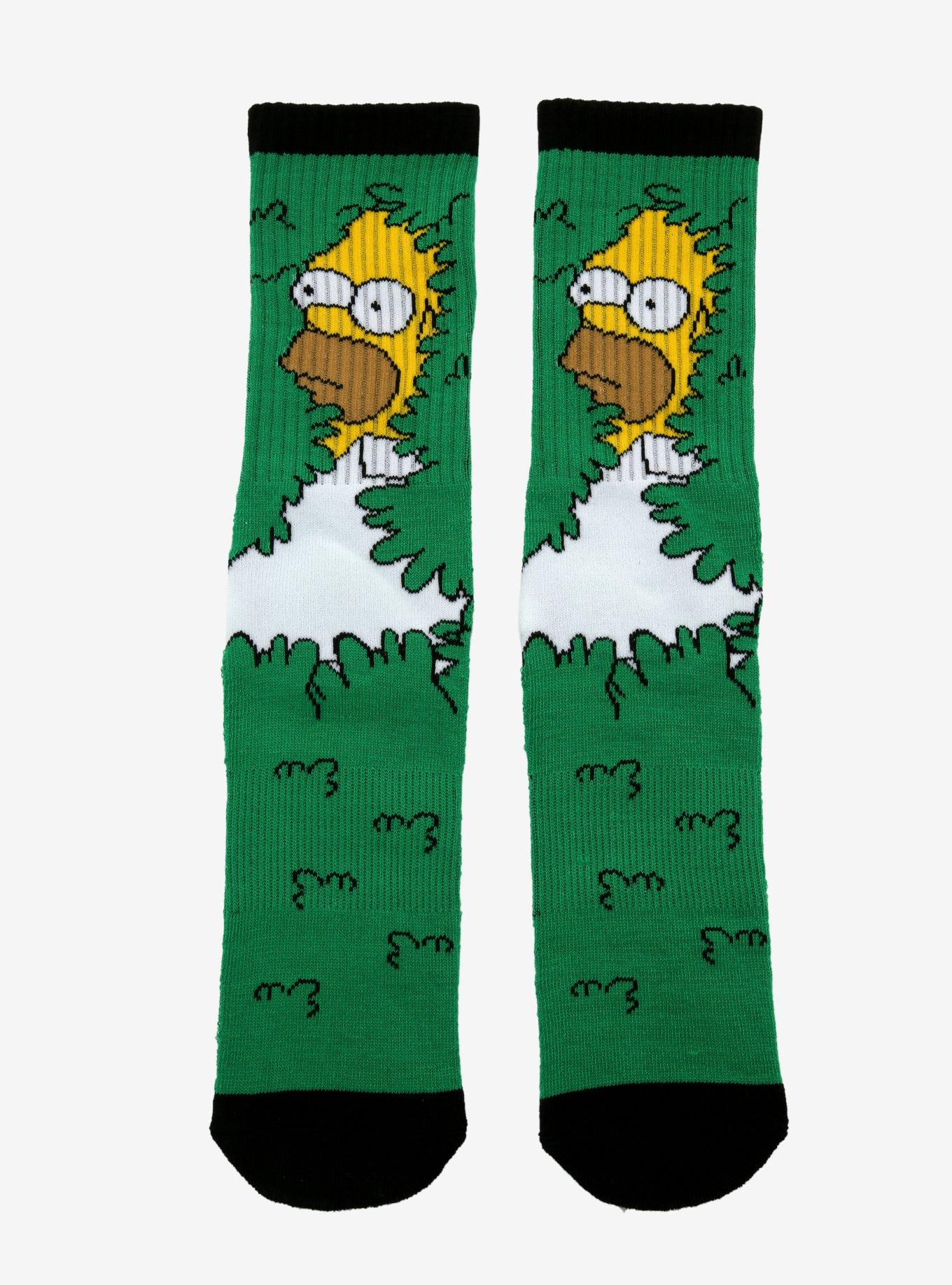 The Simpsons Homer Bush Crew Socks, , hi-res