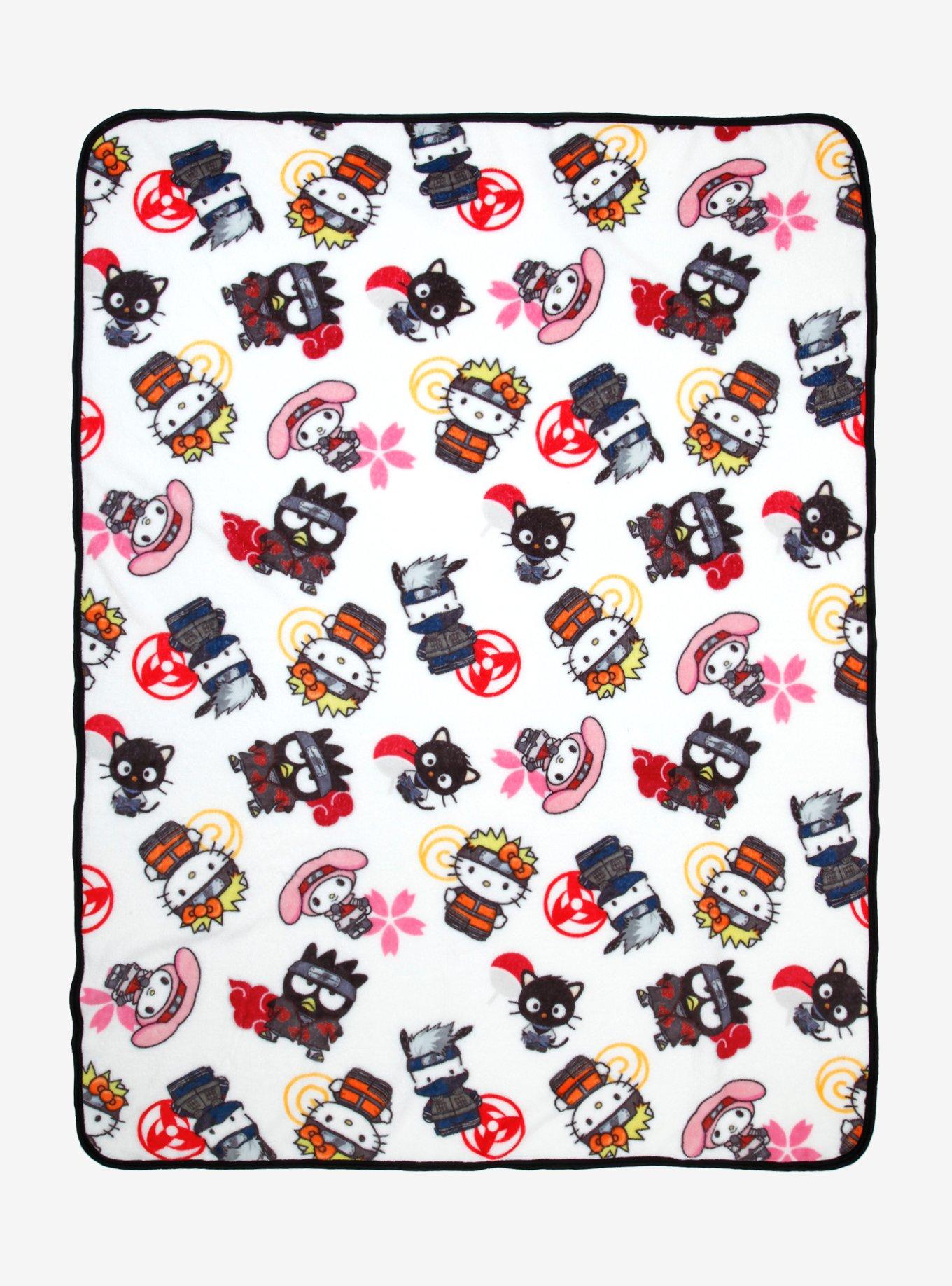 Naruto Shippuden X Hello Kitty And Friends Character Toss Throw Blanket