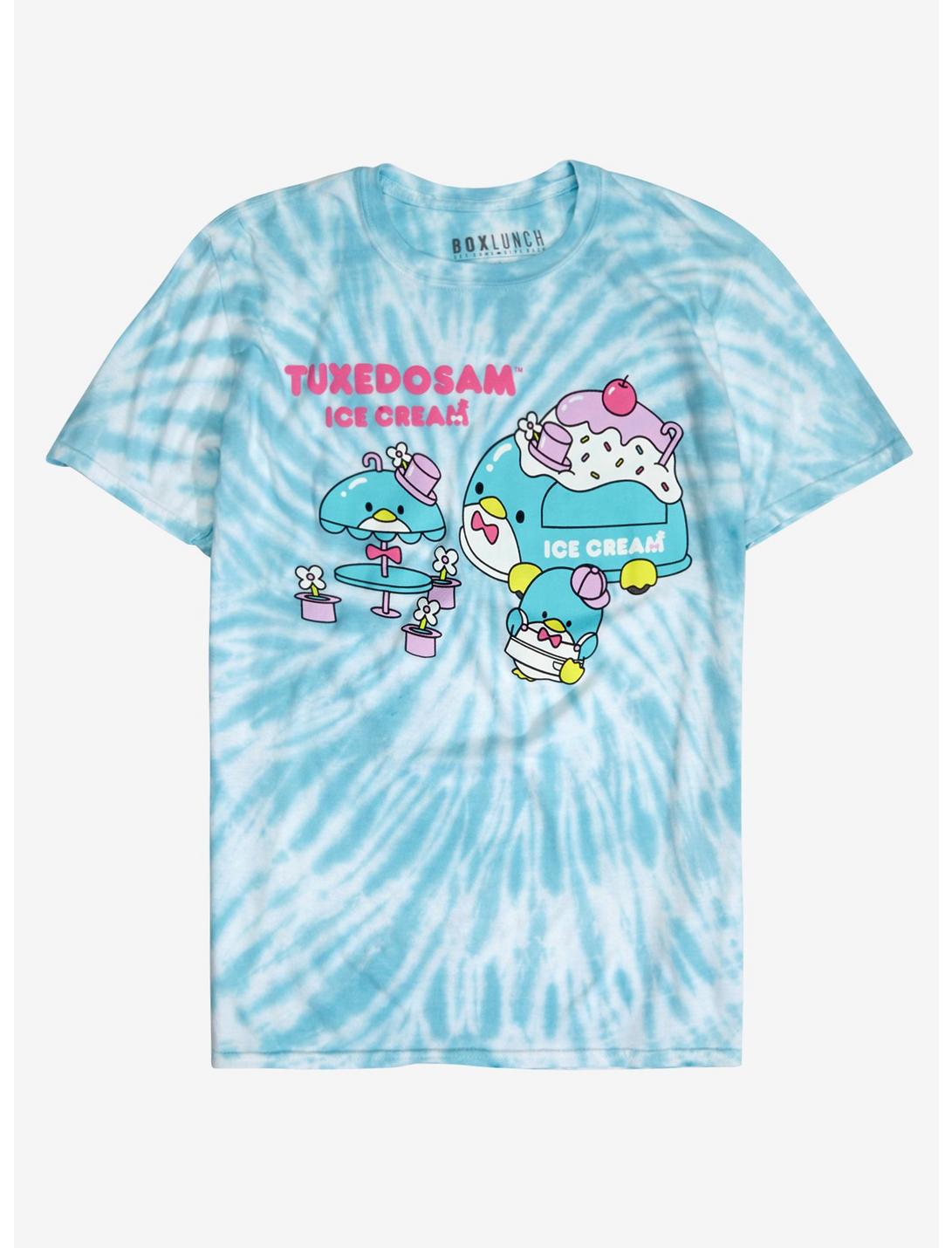 Sanrio Tuxedo Sam Food Truck Tie-Dye Women's T-Shirt - BoxLunch Exclusive, TIE DYE, hi-res