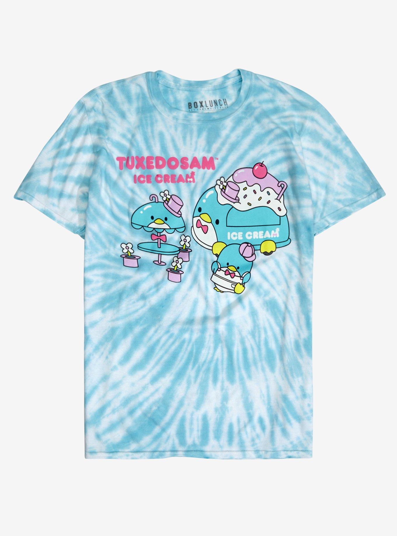 Sanrio Tuxedo Sam Food Truck Tie-Dye Women's T-Shirt - BoxLunch Exclusive, TIE DYE, hi-res