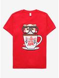 Corgi in a Teacup Women's T-Shirt - BoxLunch Exclusive, RED HEATHER, hi-res