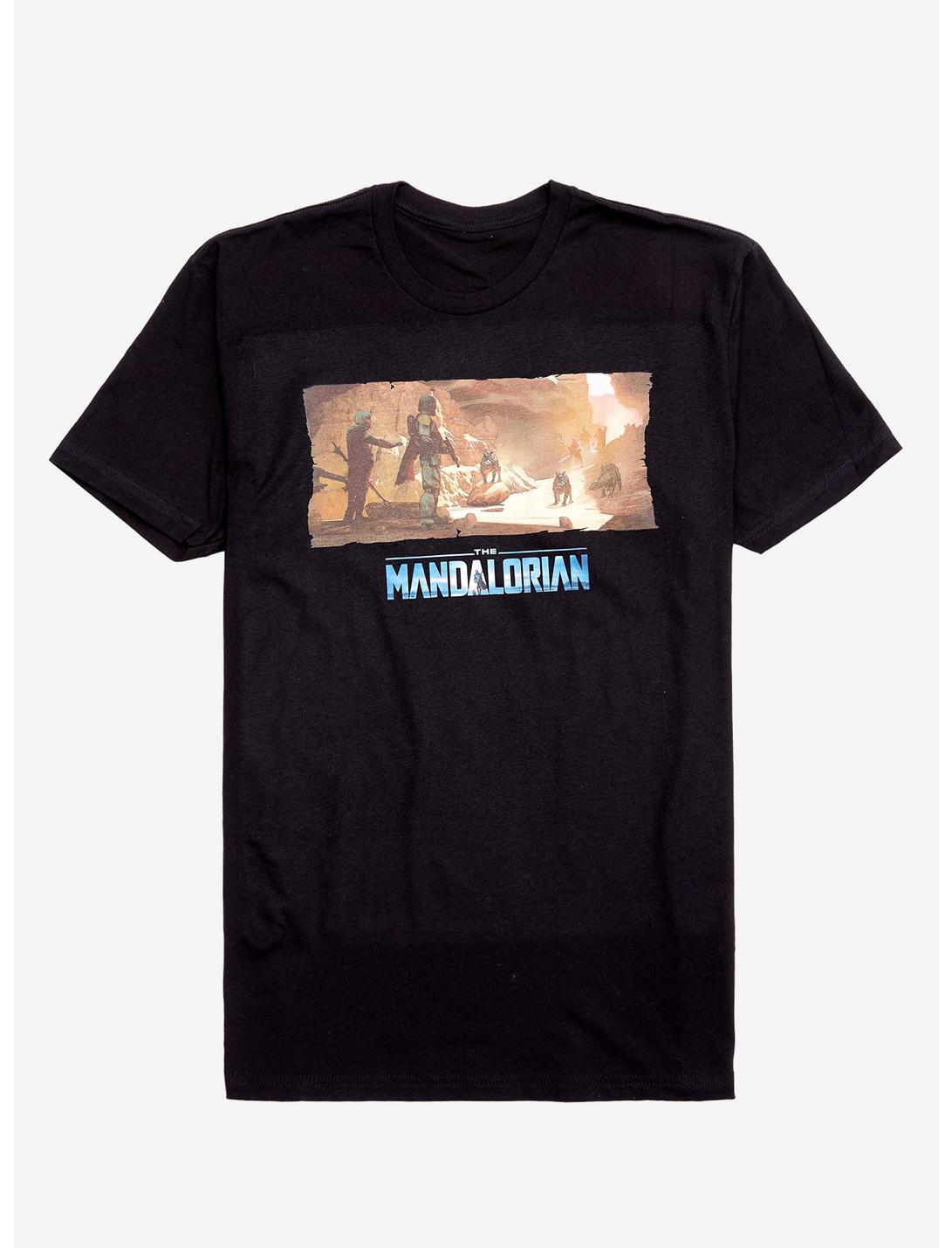Star Wars The Mandalorian Concept Drawing T-Shirt, BLACK, hi-res