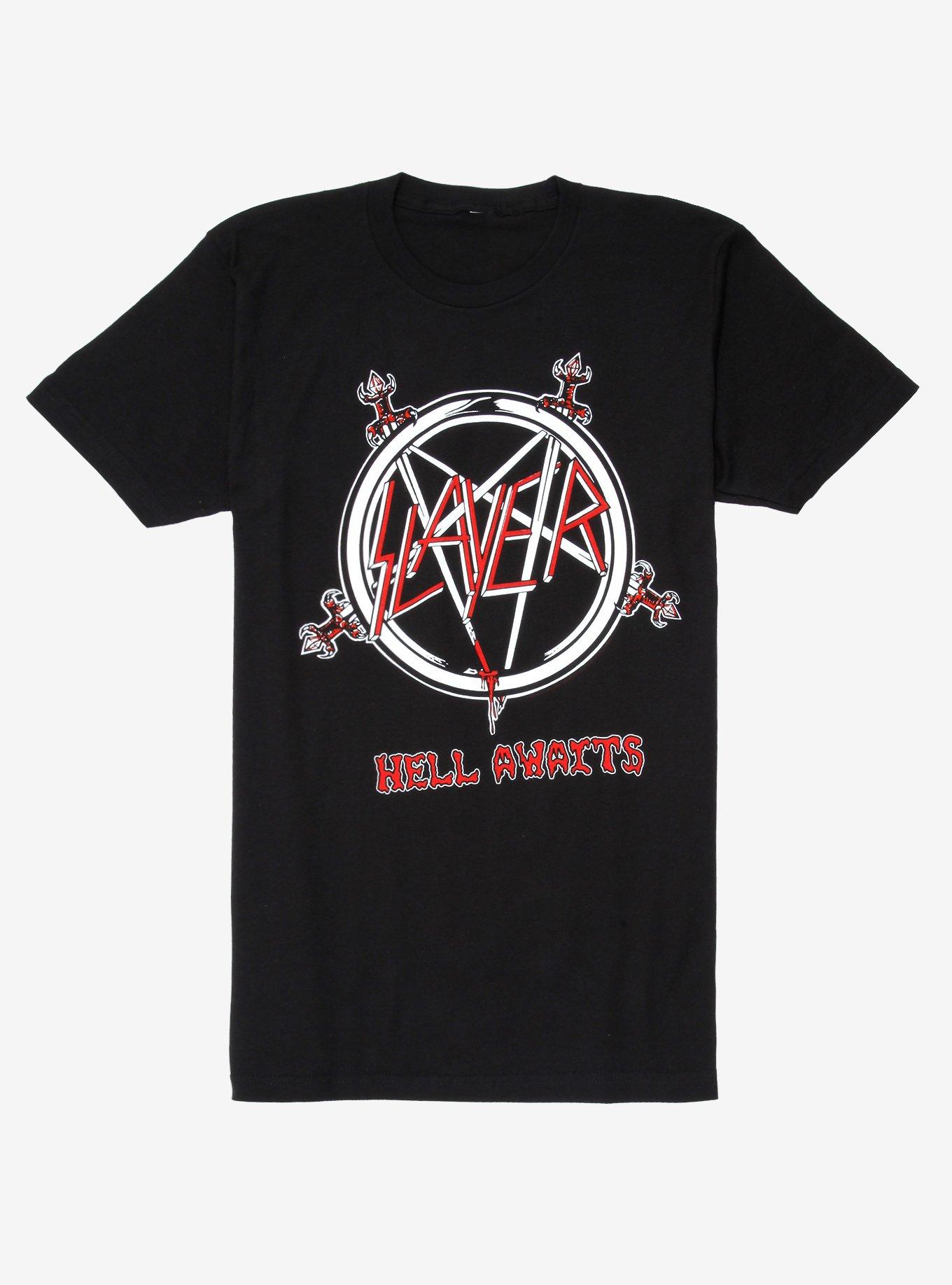 Slayer Hell Awaits Tour T-Shirt, BLACK, hi-res