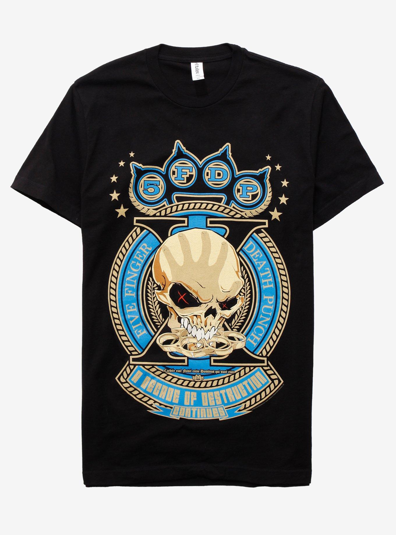 Five Finger Death Punch A Decade Of Destruction T-Shirt, BLACK, hi-res