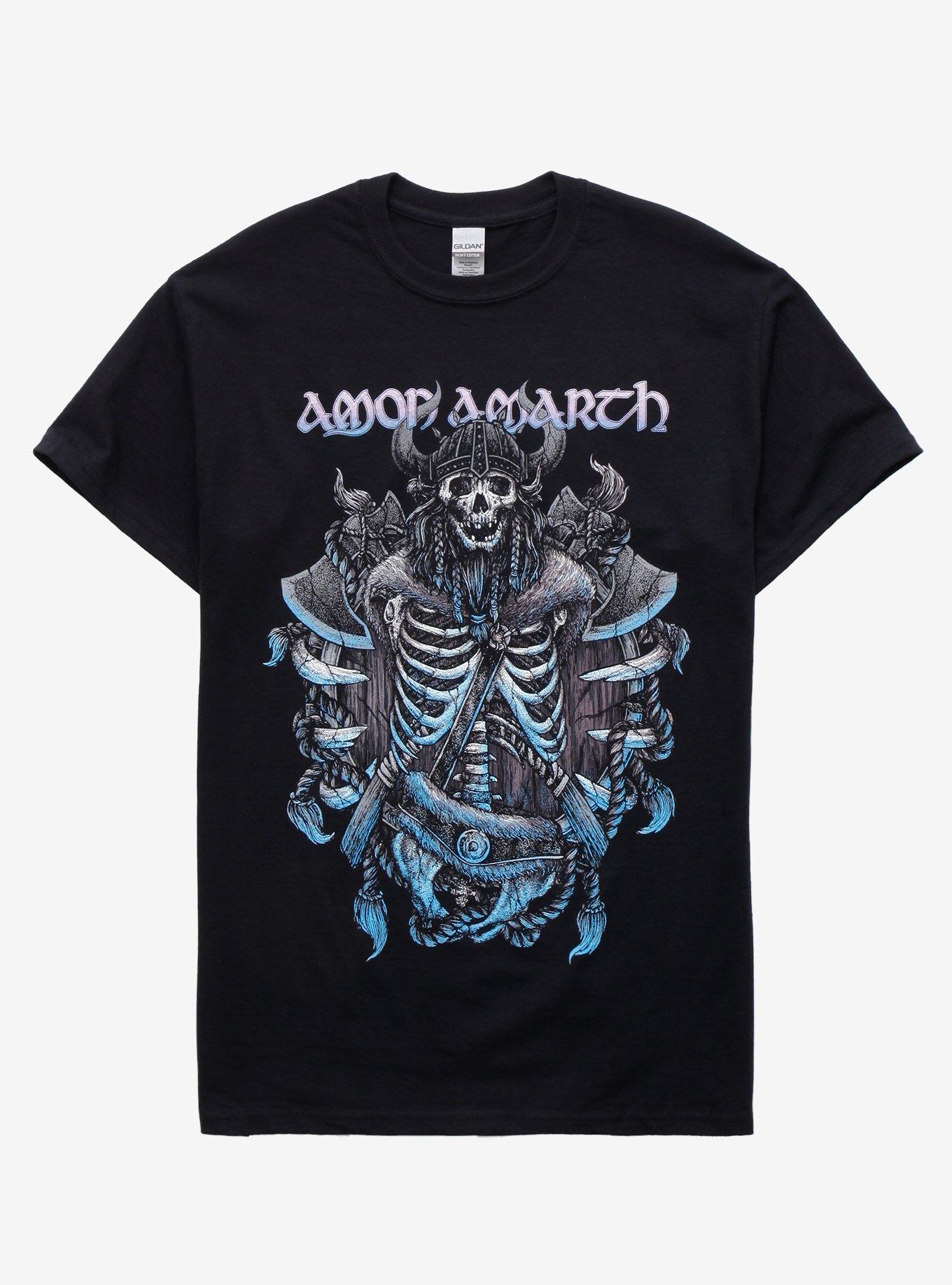 Amon Amarth Viking Skeleton T-Shirt, BLACK, hi-res