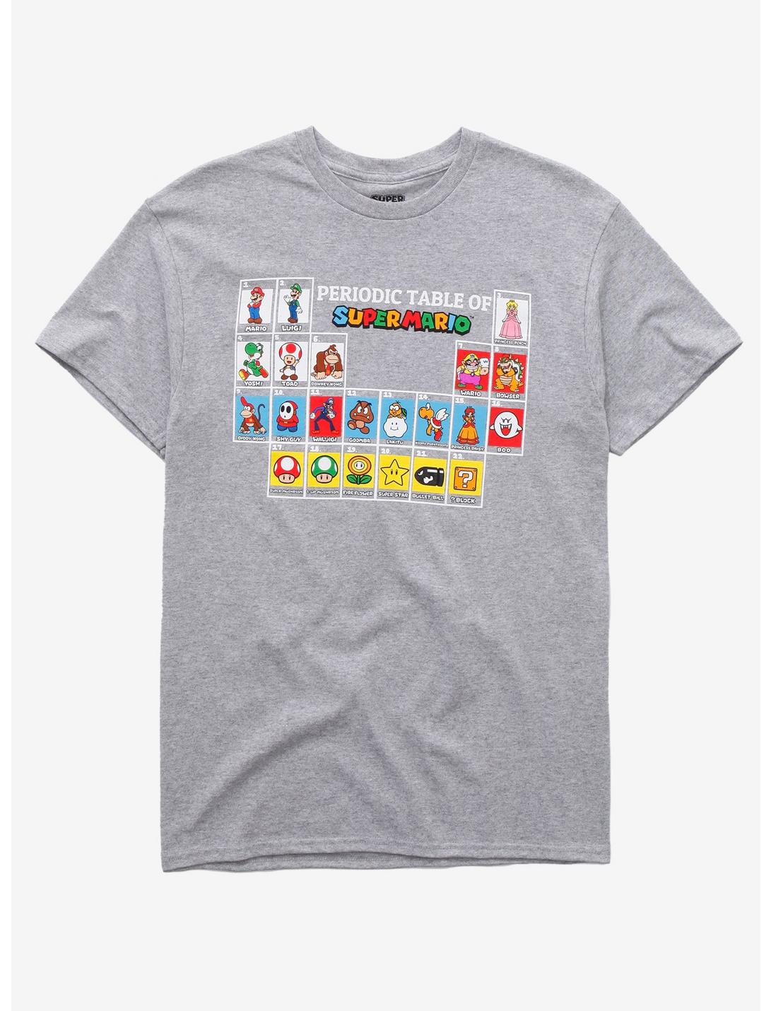 Super Mario Periodic Table T-Shirt, HEATHER, hi-res