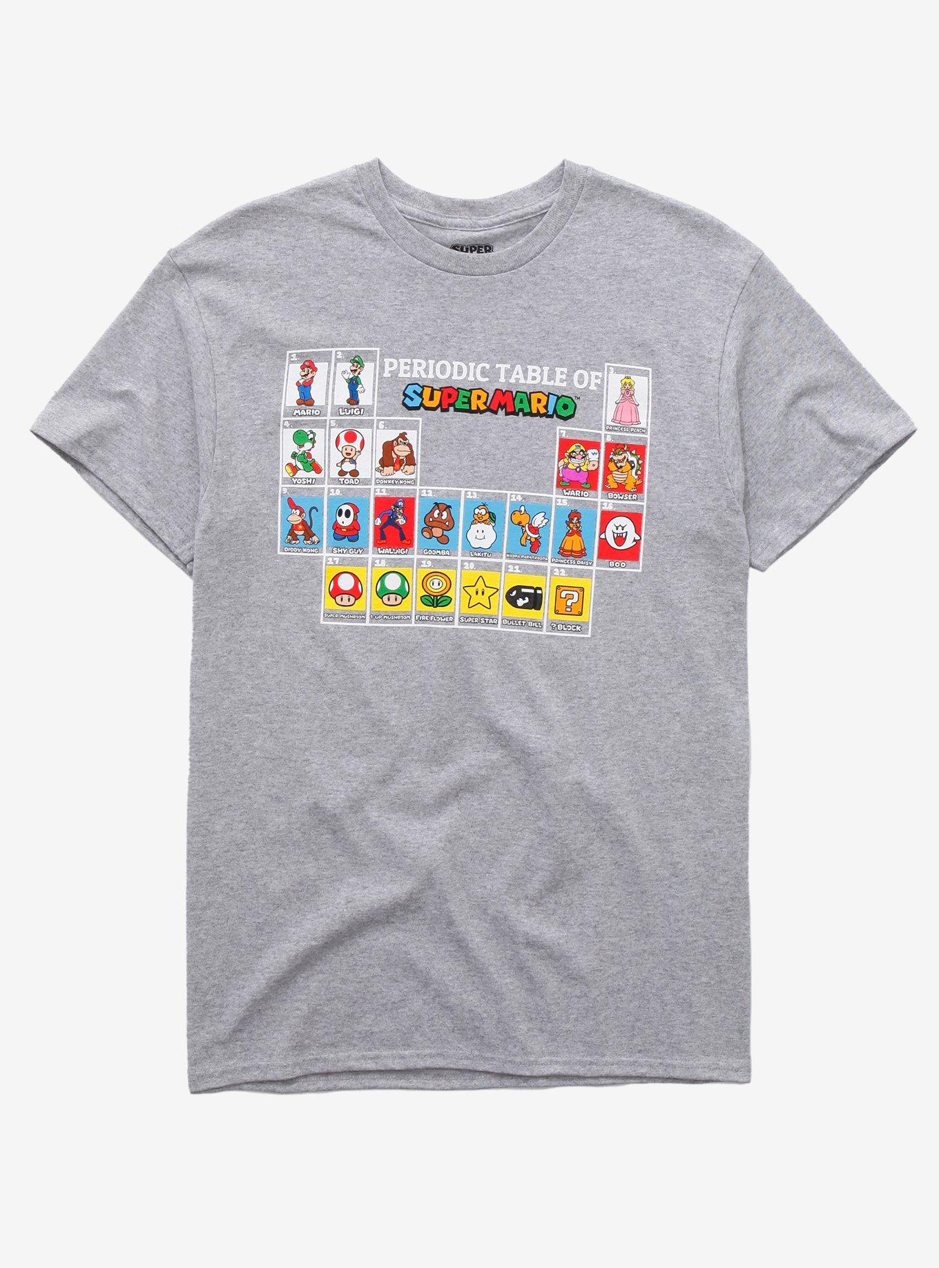 Super Mario Periodic Table T-Shirt, HEATHER, hi-res