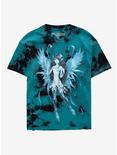 Fairies By Trick Green & Black Tie-Dye Girls Crop T-Shirt, MULTI, hi-res