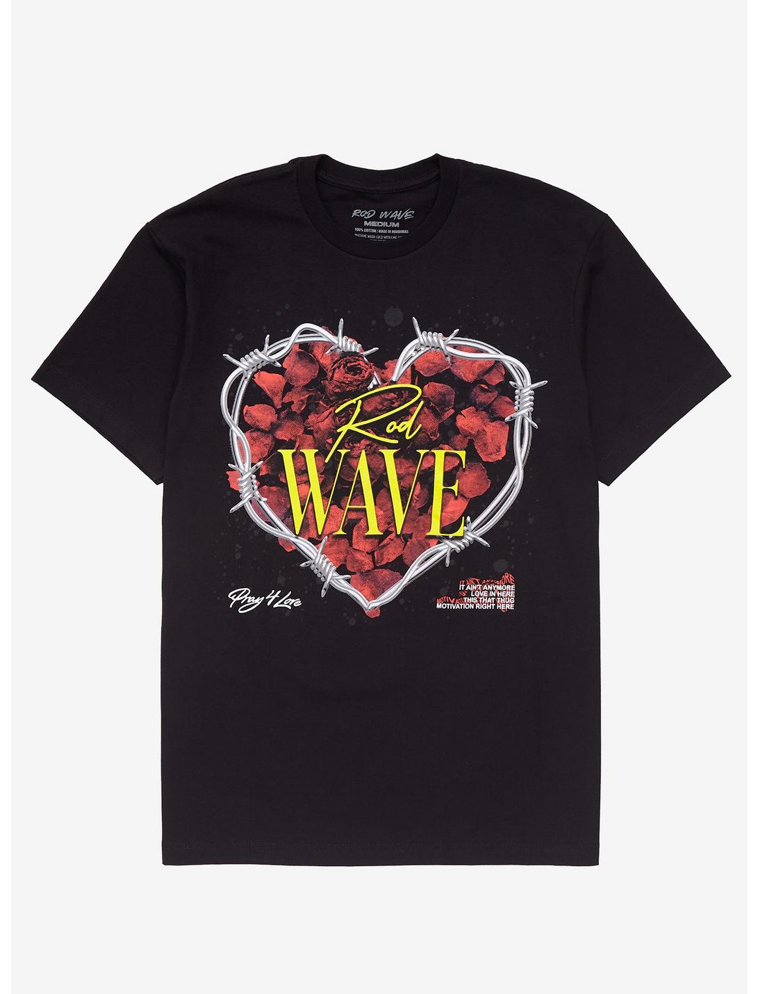 Rod Wave Wire Heart T-Shirt, BLACK, hi-res