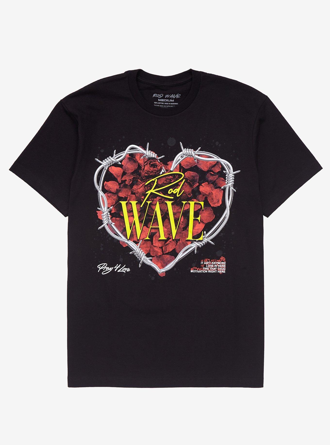 Rod Wave Wire Heart T-Shirt, BLACK, hi-res