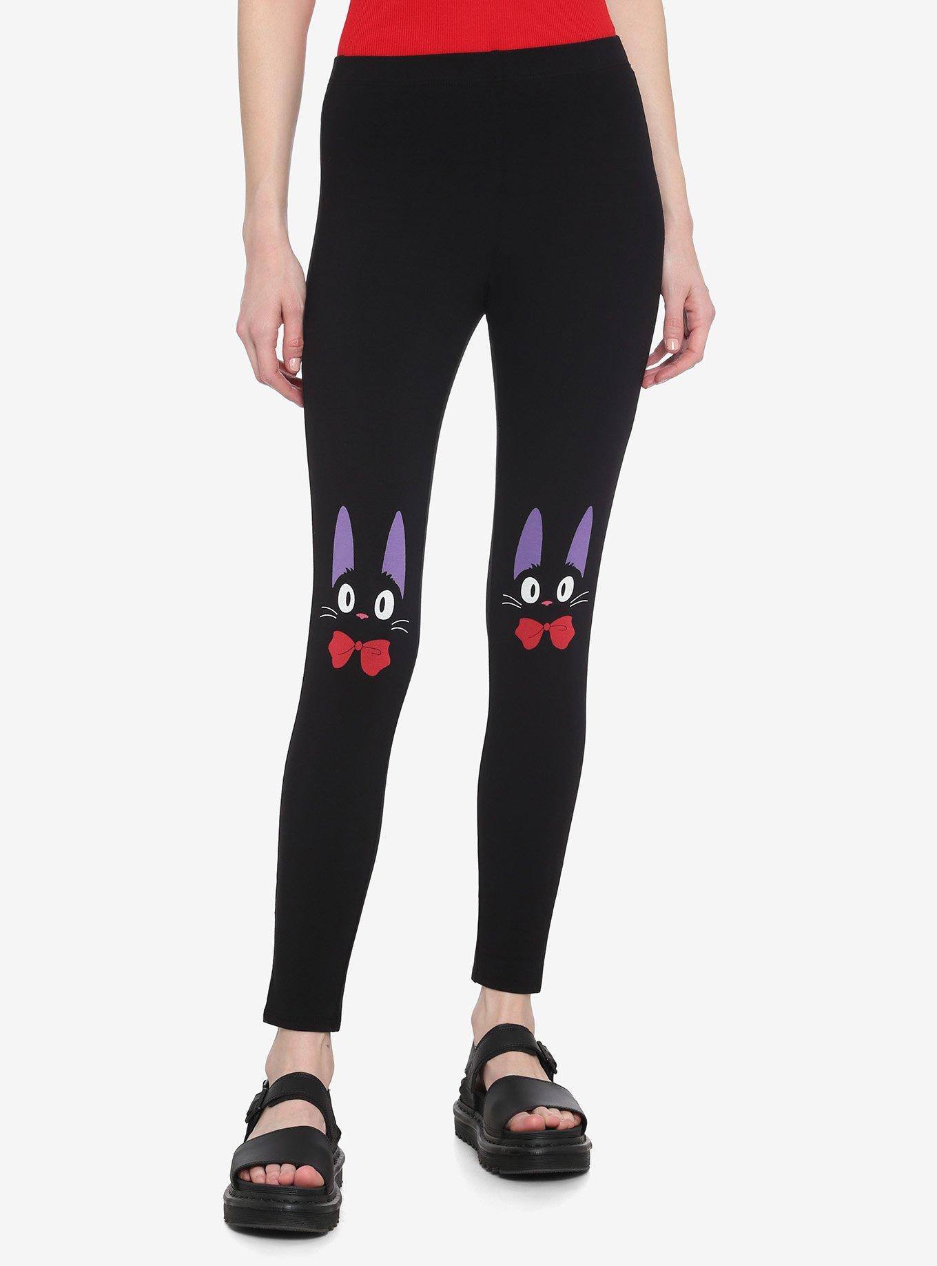 Studio Ghibli Kiki's Delivery Service Jiji Knees Leggings Plus Size, MULTI, hi-res