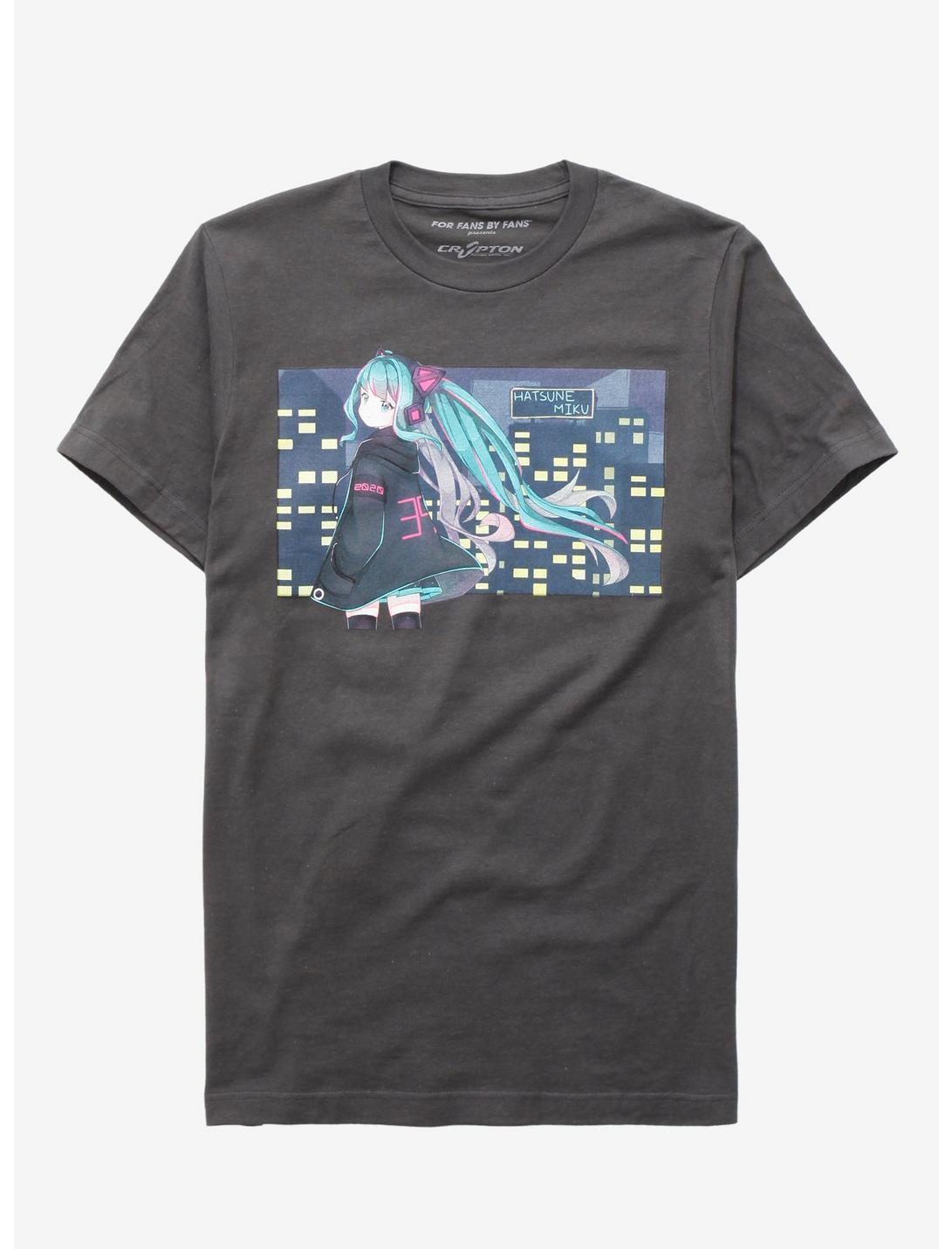 Hatsune Miku Cyberpunk 2020 T-Shirt, CHARCOAL, hi-res