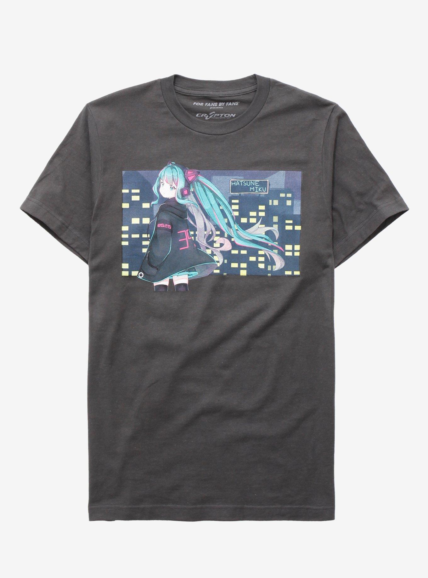 Hatsune Miku Cyberpunk 2020 T-Shirt, CHARCOAL, hi-res
