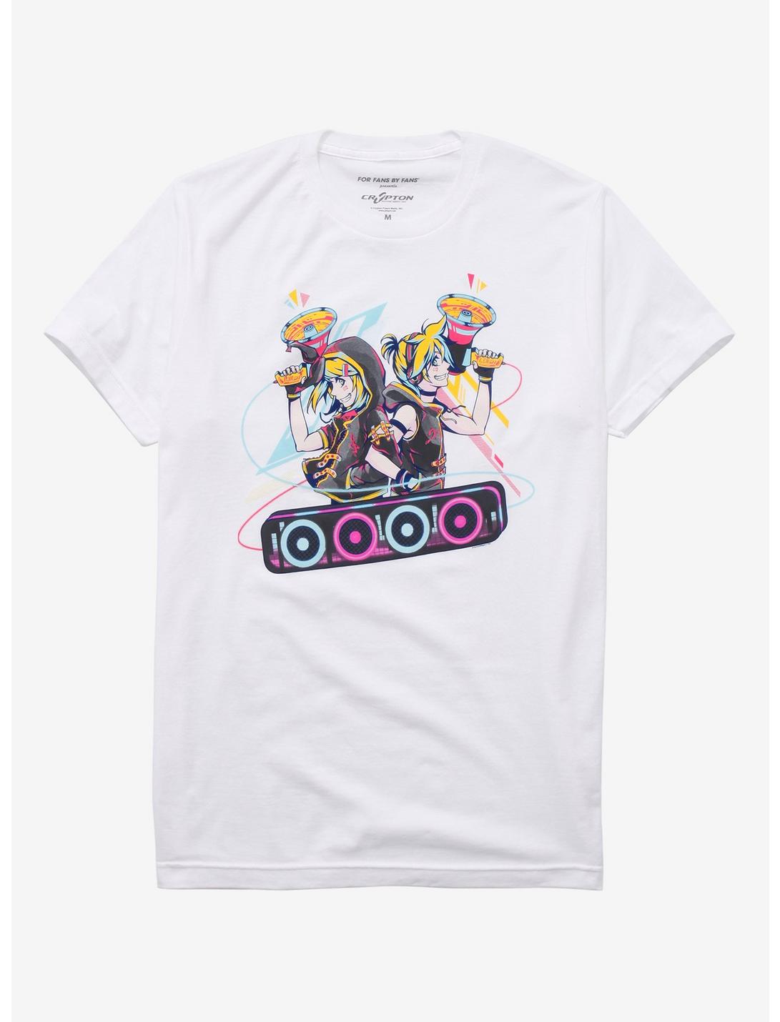 Hatsune Miku Rin & Len Noise T-Shirt, WHITE, hi-res