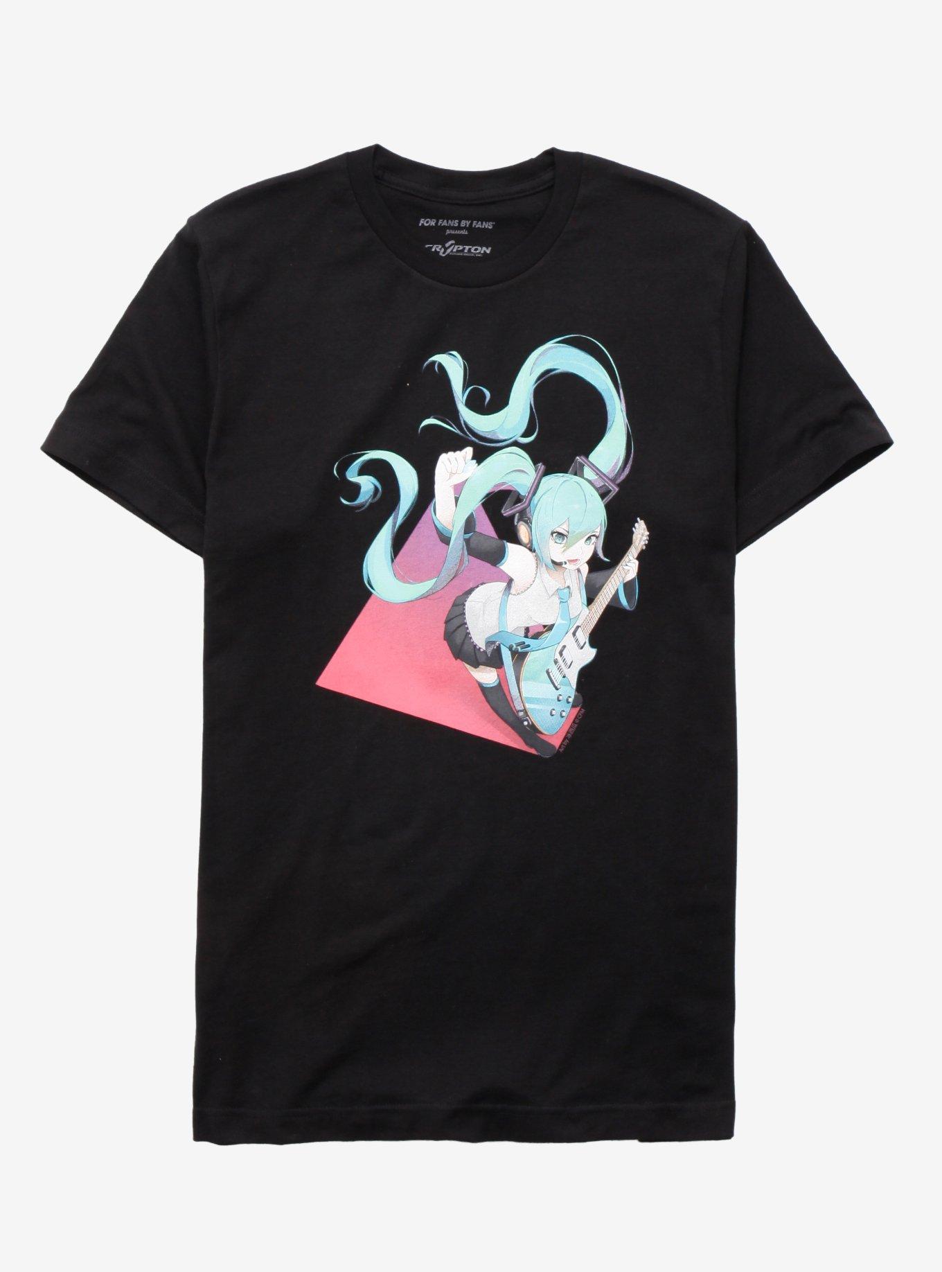 Hatsune Miku Guitar Solo T-Shirt, BLACK, hi-res