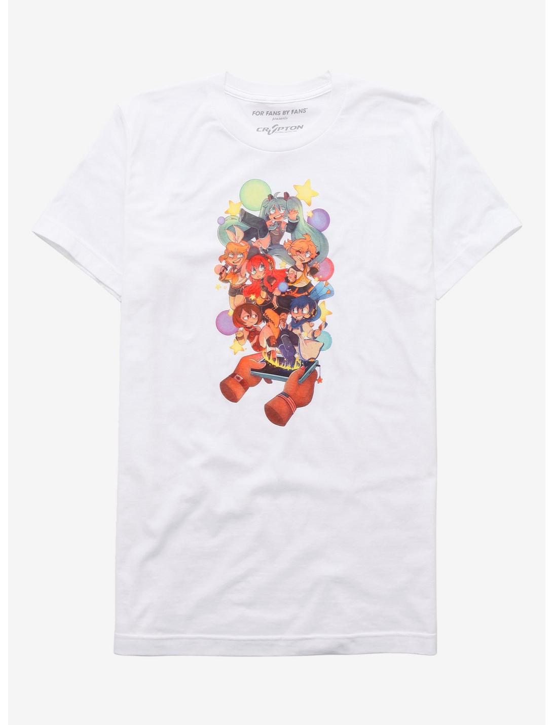 Hatsune Miku Stars T-Shirt, WHITE, hi-res
