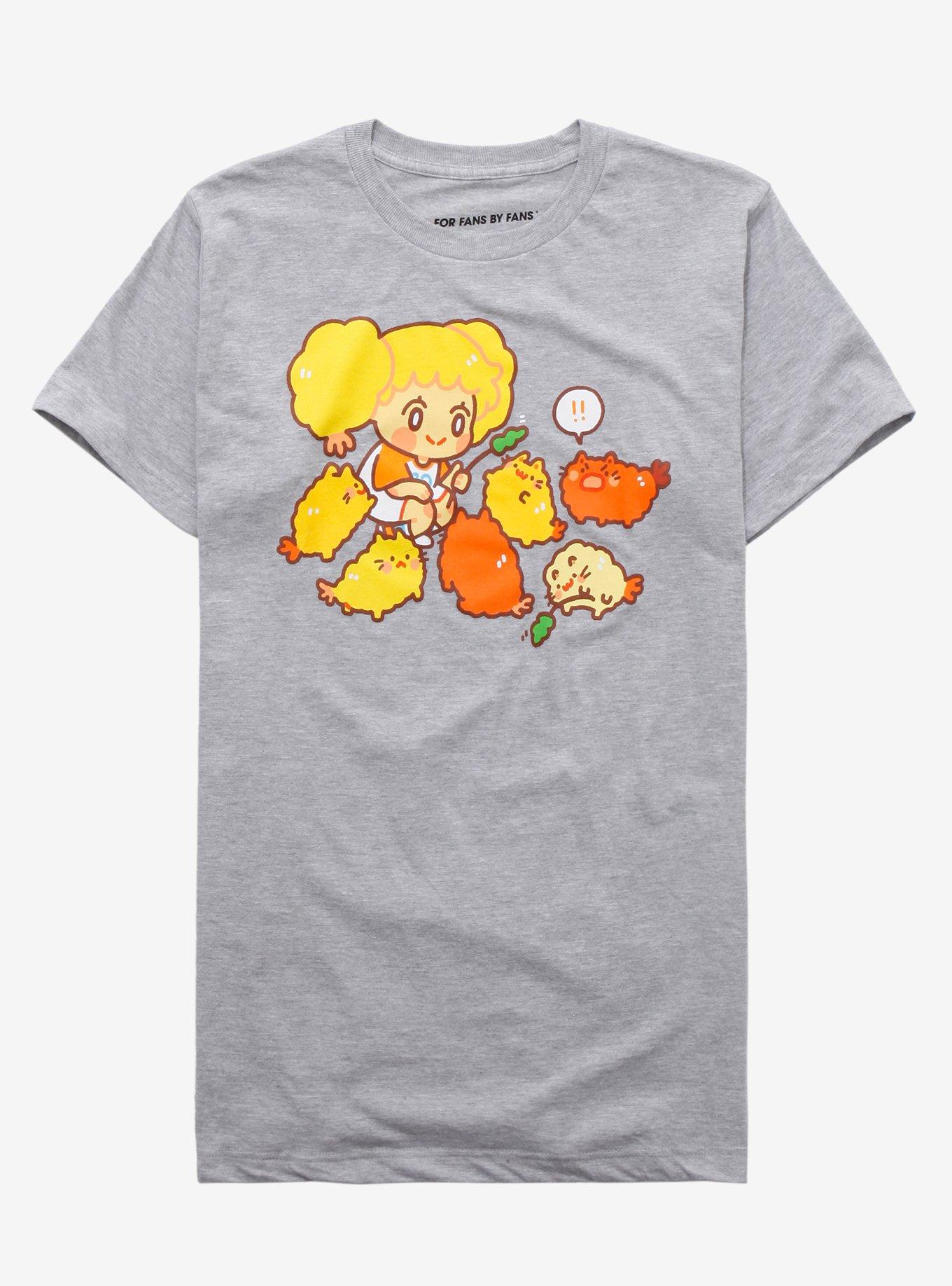 Tempura Cats T-Shirt By Miso Happy, HEATHER, hi-res