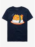Tempura Sushi Cat T-Shirt By Miso Happy, NAVY, hi-res