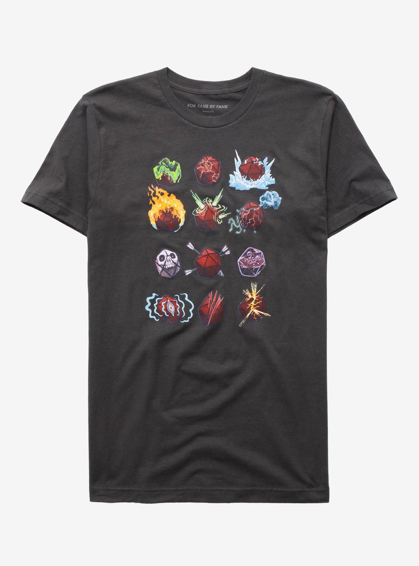 Dungeons & Dragons Damaged Dice T-Shirt, CHARCOAL, hi-res