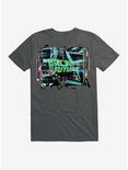 Back To The Future Neon DeLorean Motor T-Shirt, CHARCOAL, hi-res