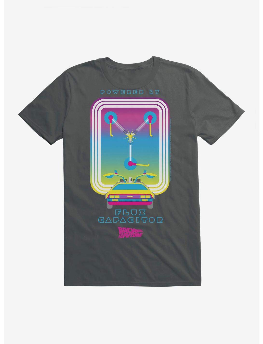 Back To The Future Neon Flux Capacitor T-Shirt, CHARCOAL, hi-res