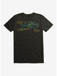Back To The Future Neon DeLorean Go T-Shirt, BLACK, hi-res