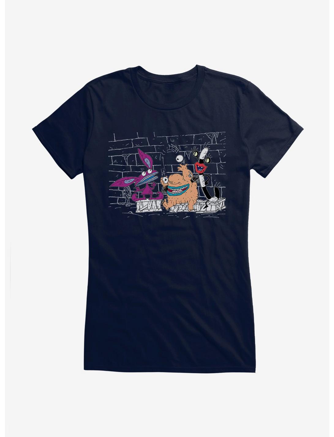 Aaahh!!! Real Monsters Group Girls T-Shirt, NAVY, hi-res