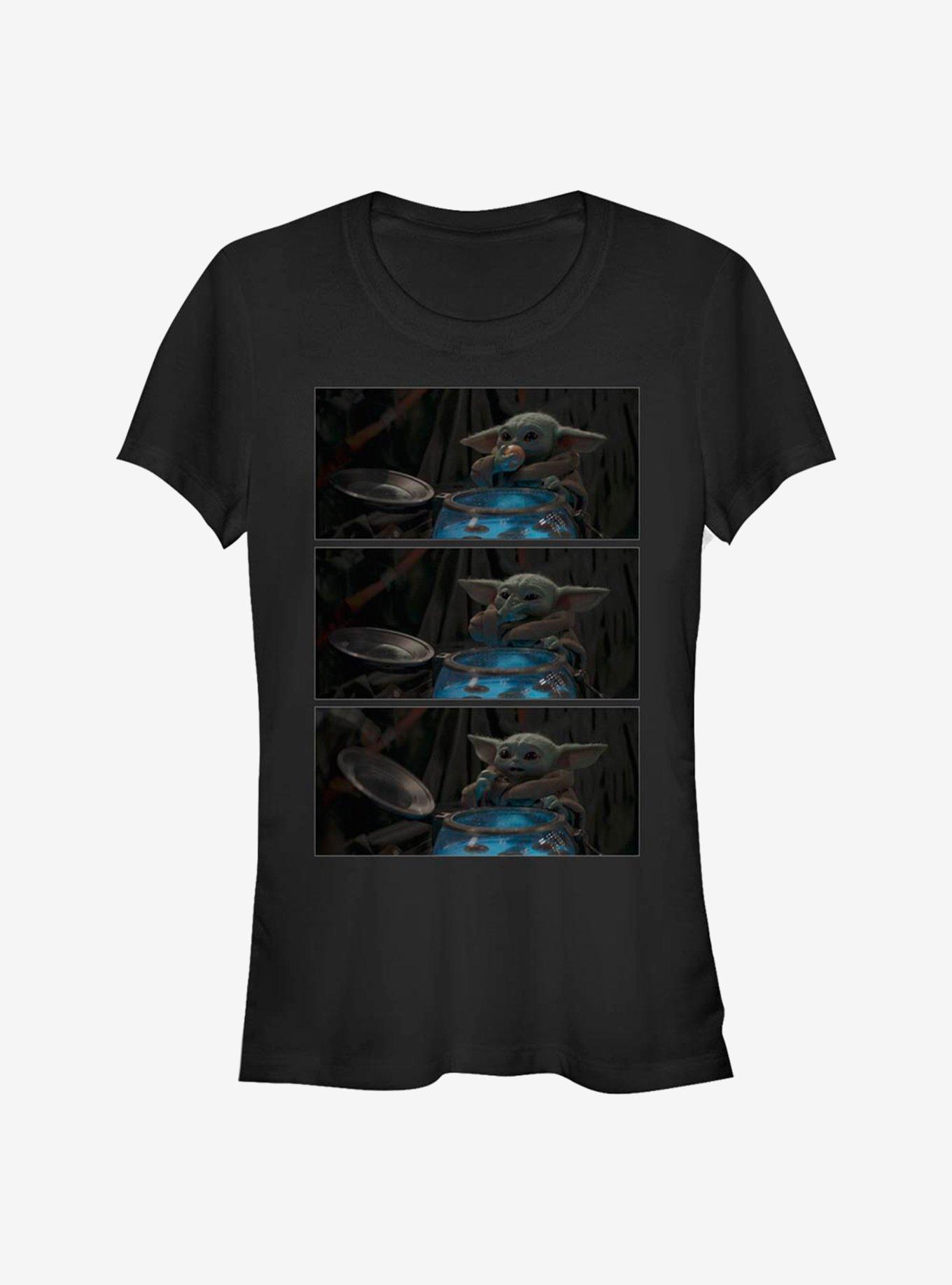 Star Wars The Mandalorian The Child Sneaky Snack Girls T-Shirt, BLACK, hi-res