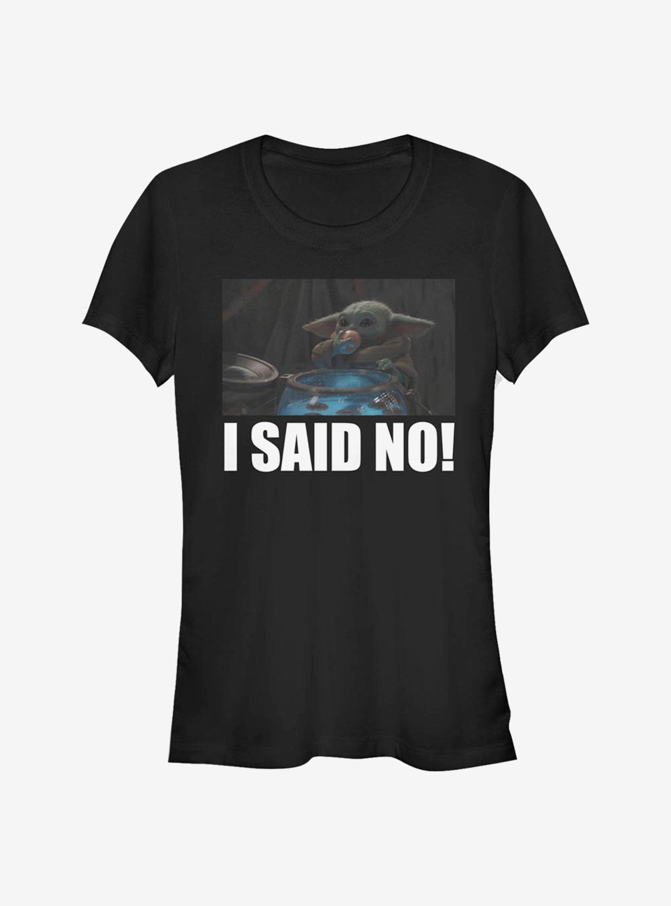 Star Wars The Mandalorian The Child I Said No! Girls T-Shirt, BLACK, hi-res