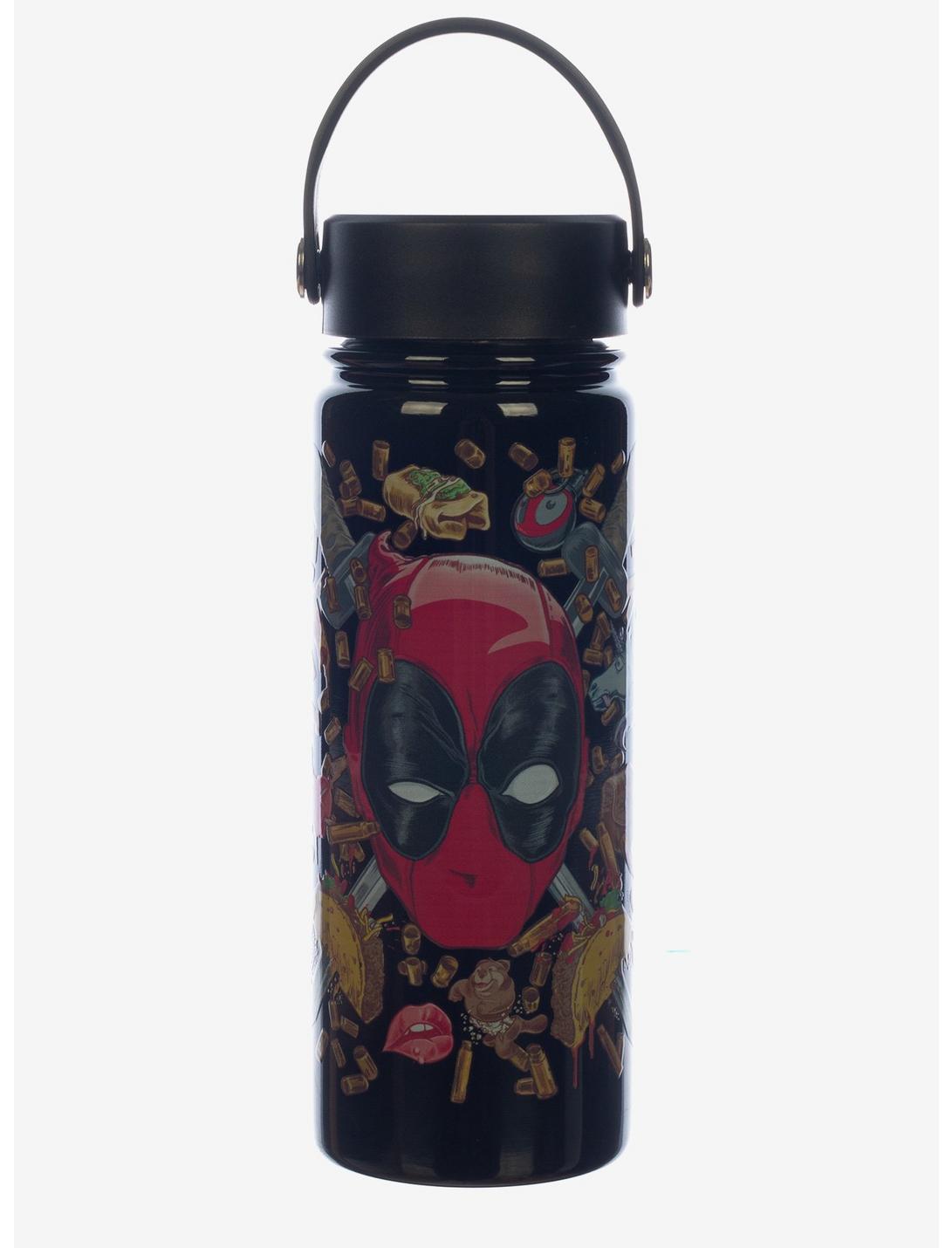 Marvel Deadpool Tacos Steel Water Bottle, , hi-res