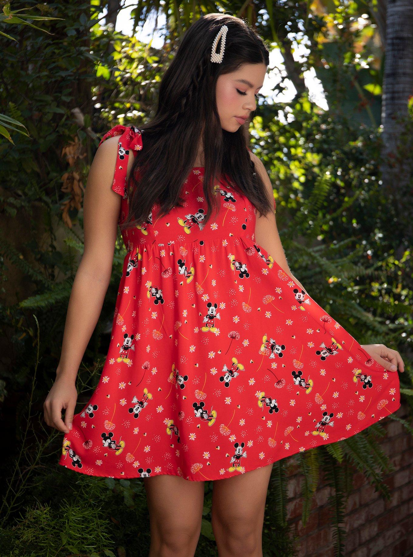 Disney Mickey Mouse Dandelion Babydoll Dress, MULTI, hi-res