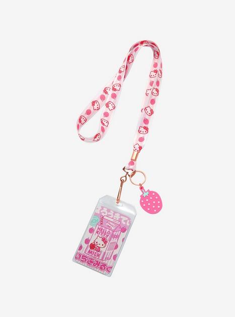 Hello Kitty Strawberry Milk Lanyard | Hot Topic