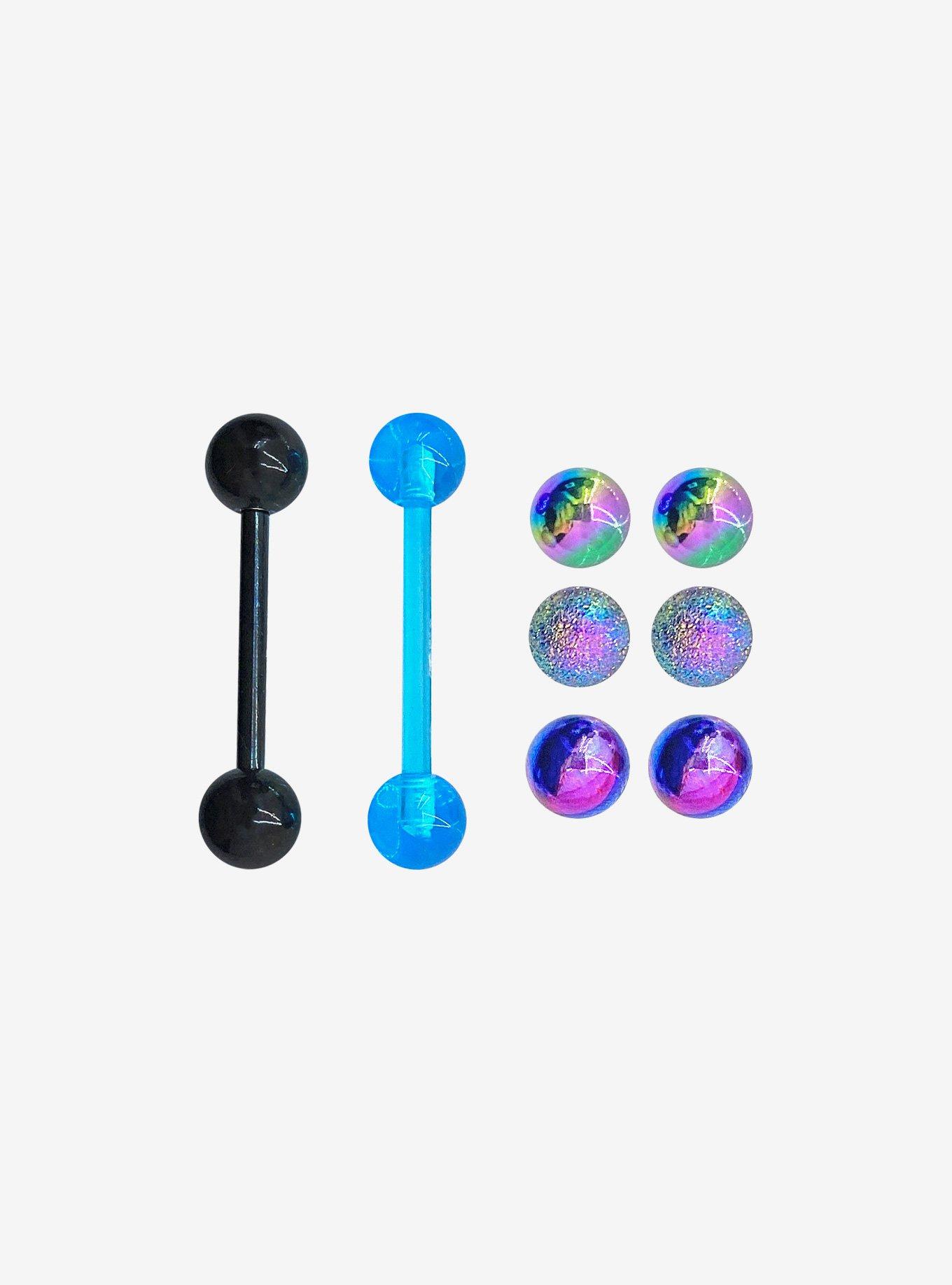 Acrylic Multicolor Interchangeable Barbell 2 Pack Hot Topic