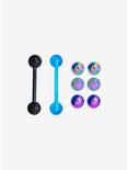 Acrylic Multicolor Interchangeable Barbell 2 Pack, , hi-res
