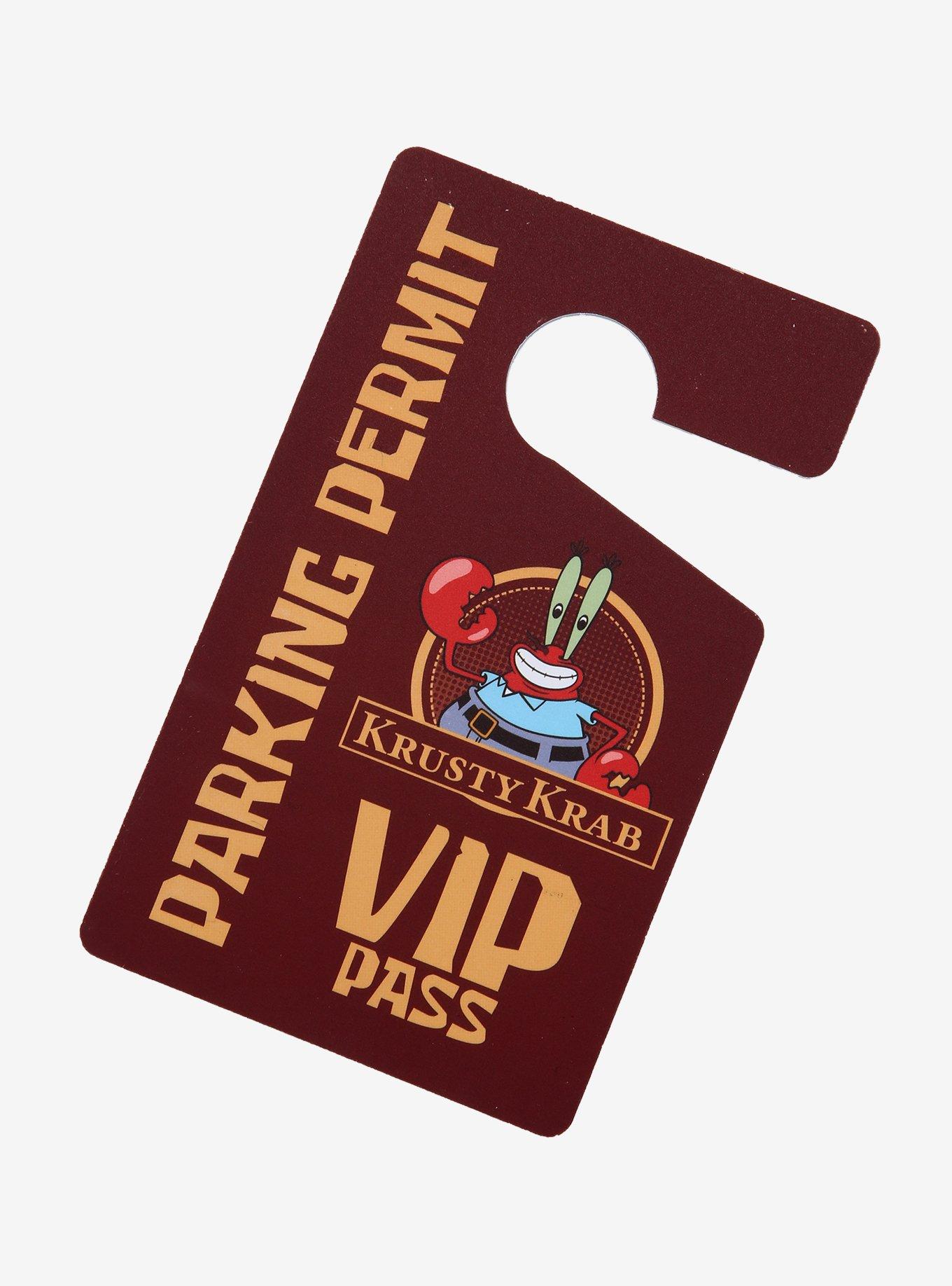 SpongeBob SquarePants Krusty Krab Parking Pass Air Freshener, , hi-res