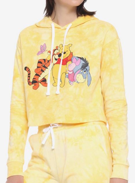 Disney Winnie The Pooh Group Tie-Dye Girls Crop Hoodie | Hot Topic