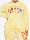 Disney Winnie The Pooh Group Tie-Dye Girls Crop Hoodie Plus Size, MULTI, hi-res