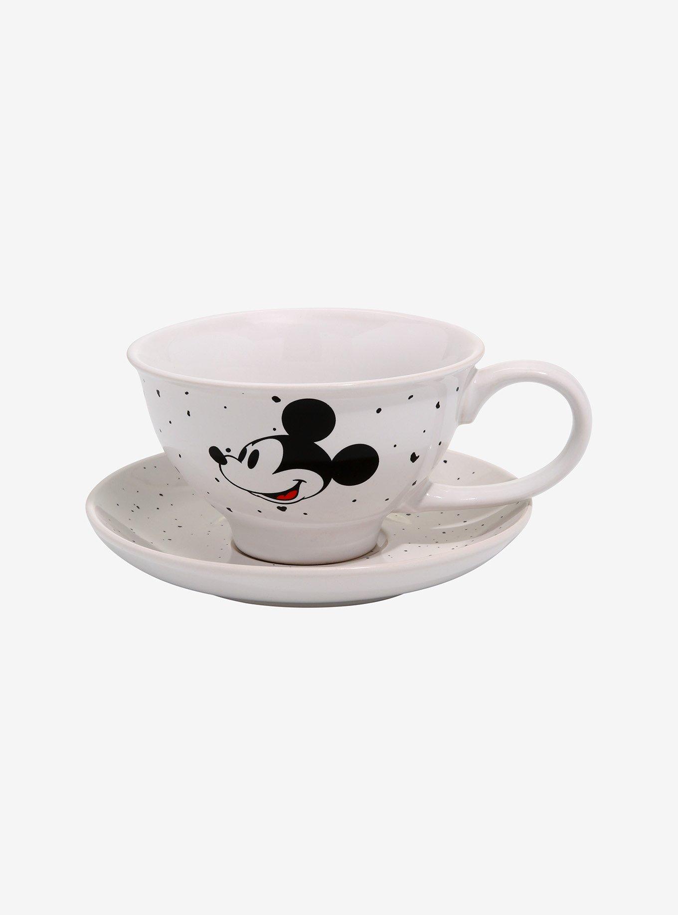 Disney Mickey Mouse Speckle Teacup & Saucer Set Hot Topic