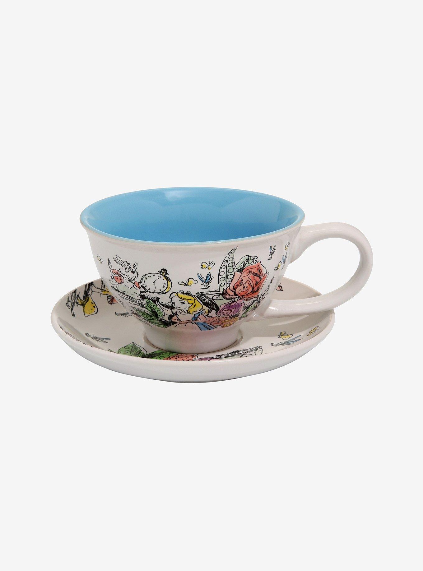 Disney Alice In Wonderland Sketch Teacup & Saucer Set, , hi-res