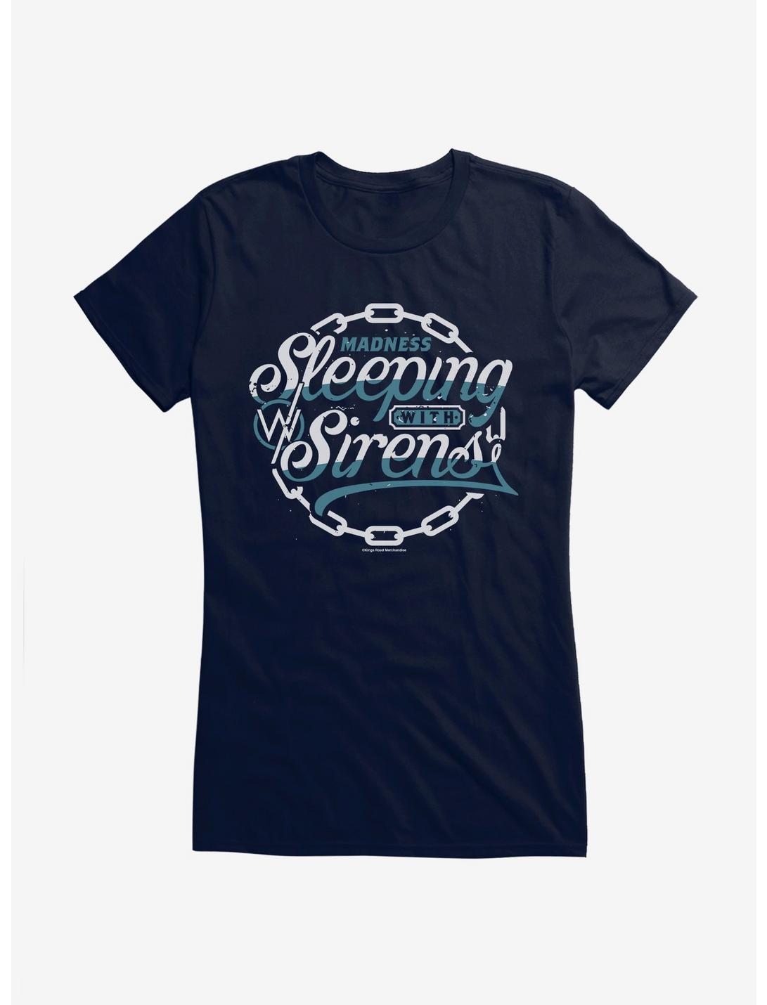 Sleeping With Sirens Madness Girls T-Shirt, NAVY, hi-res