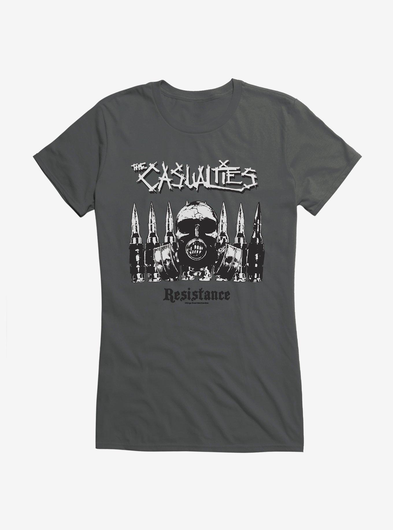 The Casualties Resistance Girls T-Shirt, CHARCOAL, hi-res